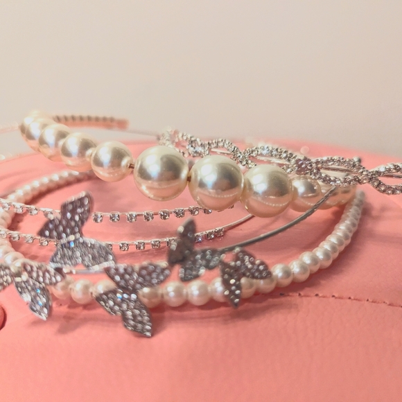 Pearl & Rhinestone Headbands - Picture 2 of 3